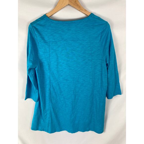 Chicos Ultimate Tee Blue Size 1 / Medium - Picture 4 of 5